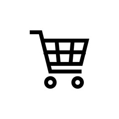 Shopping Cart Icon for Online Store and E-commerce Design