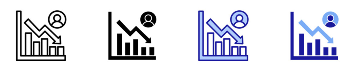 Bar Chart  Icon Set Multiple Style Collection
