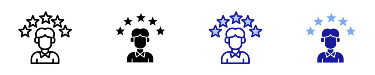 Best Employee  Icon Set Multiple Style Collection
