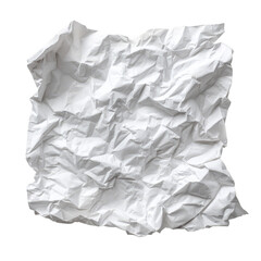 Obraz premium A Piece of Crumpled Wrinkled White Office Paper Isolated on transparent background Remove png, Clipping Path, pen tool