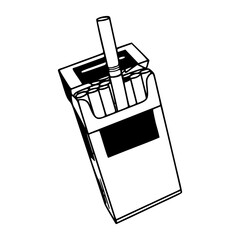 tobacco product packaging isolated outline
