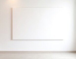 A bright white wall showcases two vibrant paintings, one abstract with bold colors and the other a serene landscape, adding artistic flair to the space.