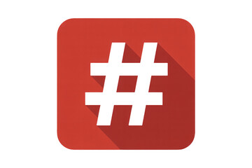 Obraz premium Modern hashtag icon symbolizing social media trends and online engagement