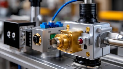 Precision Industrial Equipment with Detailed Mechanical Components