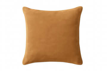 Square mustard yellow throw pillow displaying comfort