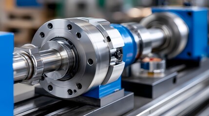 Fototapeta premium Precision Engineering Component in a Modern Manufacturing Setup