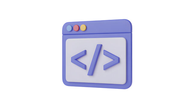 Modern code window icon symbolizing programming and software development concepts