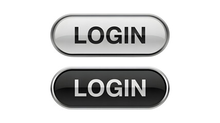 Sleek login buttons for website and app access, modern and professional design