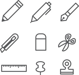 文房具アイコンセット