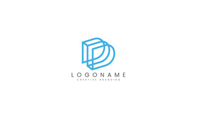 Minimalist DD Logo for Branding and Identity.