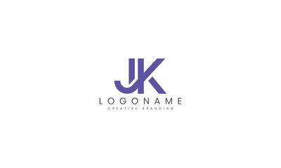 Minimalist JK Logo for Branding and Identity.