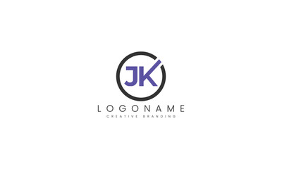 Minimalist JK Logo for Branding and Identity.