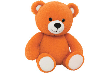 Adorable orange teddy bear ready for cuddles, playtime, and childhood fun