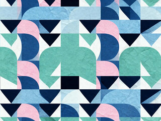 Abstract geometric pattern with modern pastel colors and a textured surface. Dynamic graphic design background