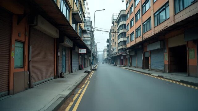 Editorial team photographing economic crisis aftermath showing closed factories empty storefronts and jobless workers reflecting macroeconomic downturn and social strain in  Photo Stock  Concept  and 