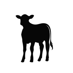 Cow Silhouette — Farm Animal Vector Illustration