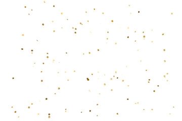 Falling gold confetti creates a festive celebration atmosphere, perfect for elegant party invitations, New Year's Eve designs, and glamorous event promotions