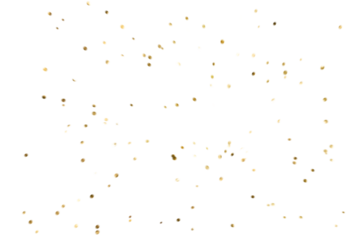 Falling gold confetti creates a festive celebration atmosphere, perfect for elegant party invitations, New Year's Eve designs, and glamorous event promotions