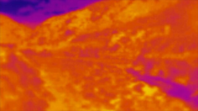 Training Video for Infrared SAR Search and Rescue and inspection looking at the Mill Creek Area in Mentone with a view of the terrain radiating heat