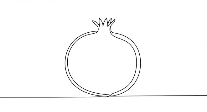 Hand drawn sketch illustration of pomegranate with artistic explosive apple concept