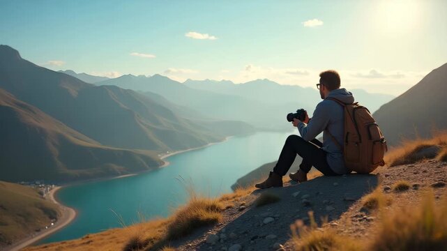 Affordable travel photography tips for capturing stunning images while traveling on a budget without breaking the bank on expensive gear and setups in  Photo Stock  Concept  and empty space on the lef