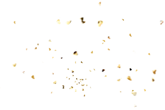 Golden heart confetti falling creates a dreamy, romantic atmosphere for weddings, celebrations, and Valentine's Day projects with elegance and luxury