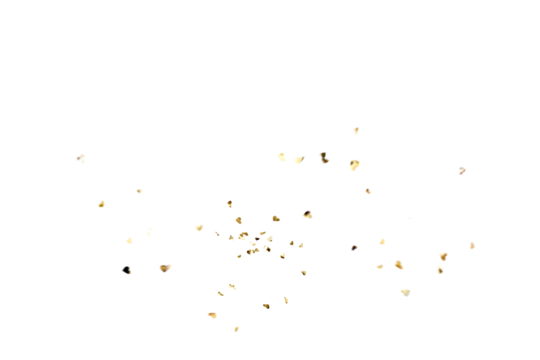 Golden heart confetti falling, a stunning display of love and celebration for elegant events and romantic designs, a touch of luxury and festive cheer