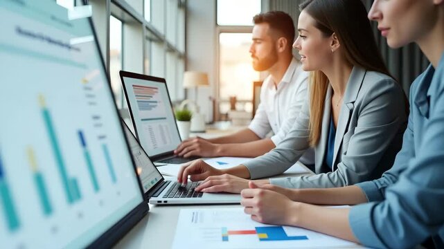 Financial advisors modeling product pricing increase scenarios by integrating cost?of?goods data tariff adjustments and consumer demand forecasts to guide pricing decisions in  Photo Stock  Concept  a