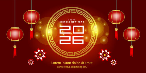 Chinese New Year 2026 landscape greetings