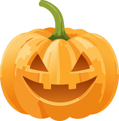 Classic Smiling Jack O'Lantern for Traditional Halloween