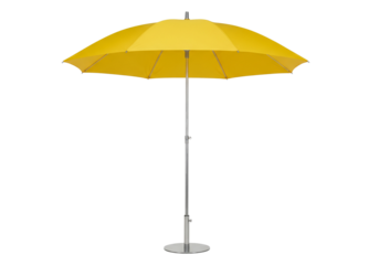 Vibrant Yellow Outdoor Umbrella with Sturdy Metal Base