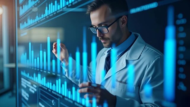 Data scientists plotting temperature graph charts displaying long?term warming trends anomalies seasonality and monthly averages for scientific publications in  Photo Stock  Concept  and empty space o