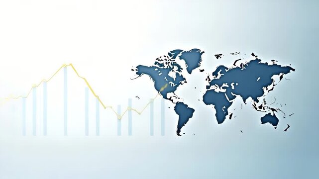 Comprehensive global economics and tariffs visualization combining line graphs bar charts tariff rate changes trade volume dynamics on neutral background in  Photo Stock  Concept  and empty space on t