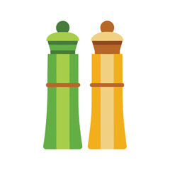  bamboo, salt and pepper shakers