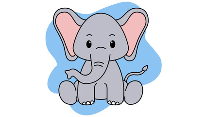 Obraz premium A funny cartoon mouse and baby elephant illustration are cute vector animal characters sharing a smile