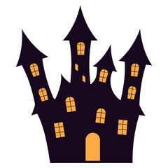 Haunted House Halloween Spooky Elements 