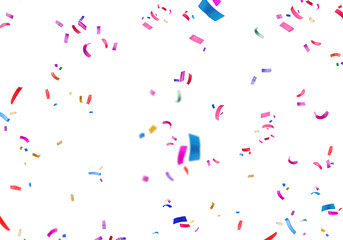 Celebrate success with vibrant confetti falling, creating a festive atmosphere perfect for parties, events, and joyous occasions, adding a burst of color