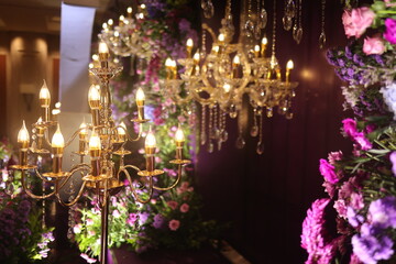 flower decoration in stage decor