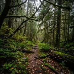 Enchanted Forest Trail - A Mossy Path Through the Pacific Northwest.