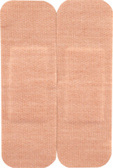 Two medical bandages isolated on a transparent background