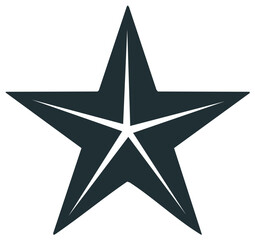 Obraz premium Black star design, vector graphic. Illustration of a simple star shape.