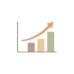 business graph with arrow