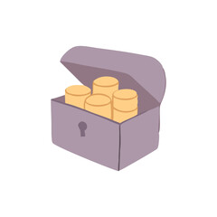 box with coins