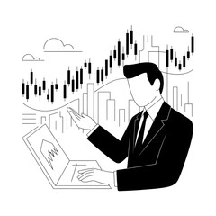 “Financial Analyst Studying Market Chart – Business Data and Investment Analysis Concept