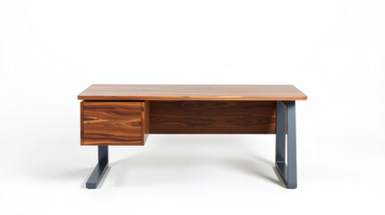 wooden table isolated on white