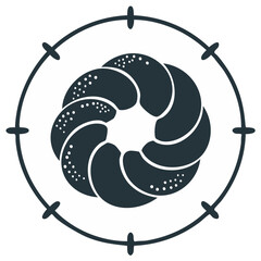 Abstract Aperture Design Featuring Swirling Bread Shape and Targeting Reticle
