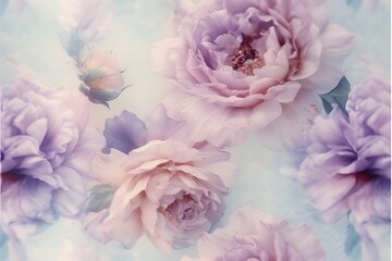 Soft Blurred Y2K Florals Vintage Abstract Floral Background for a Romantic Aesthetic