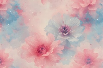 Soft, Blurred, Y2K, Florals, Vintage, abstract, floral, background with a dreamy aesthetic