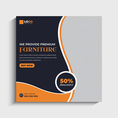 Furniture Sale Social Media Instagram Post Banner Template