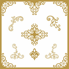 Vintage Ornamental Vector Design — Classic Decorative Floral and Baroque Pattern